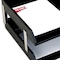 Dacasso Classic Black Leather Double Legal Trays with Silver Posts AG-1023 - alternate 2
